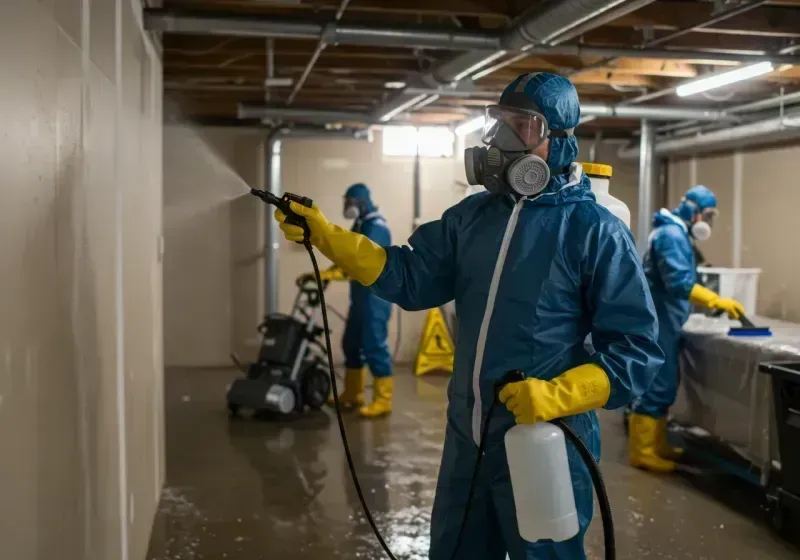 Basement Sanitization and Antimicrobial Treatment process in Standish, MI